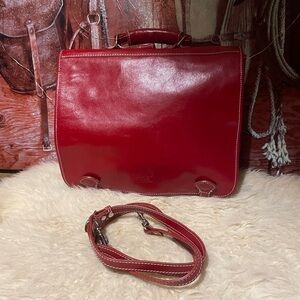 Italian vintage leather briefcase